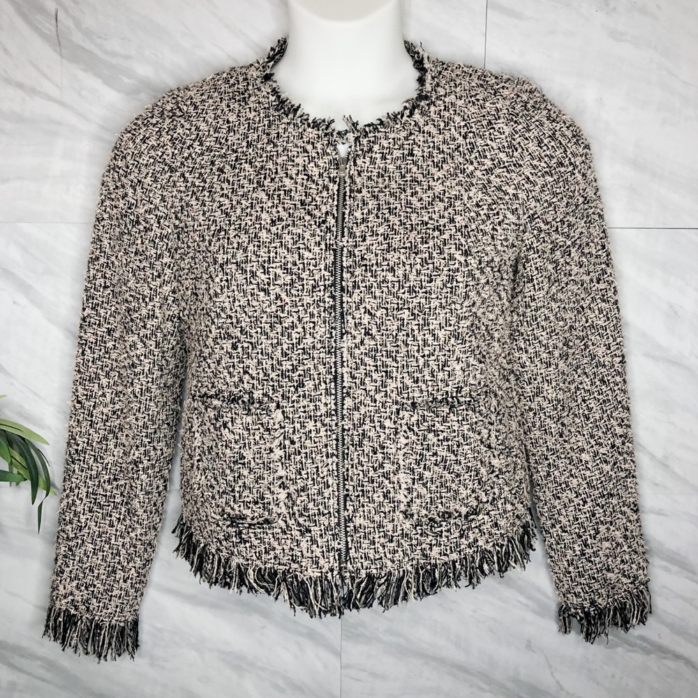 Rebecca Taylor Fringe Tweed Blazer 8 NWT